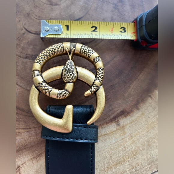 G snake fashion belt size 105cm black/gold - Picture 8 of 10